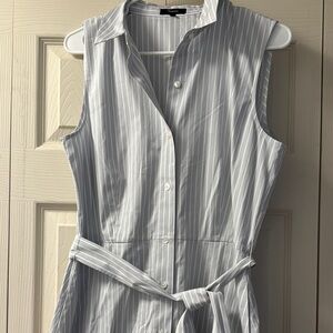 Theory Striped Sleeveless Dress